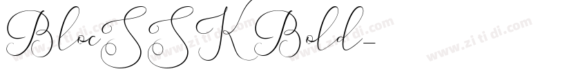 BlocSSK Bold字体转换
